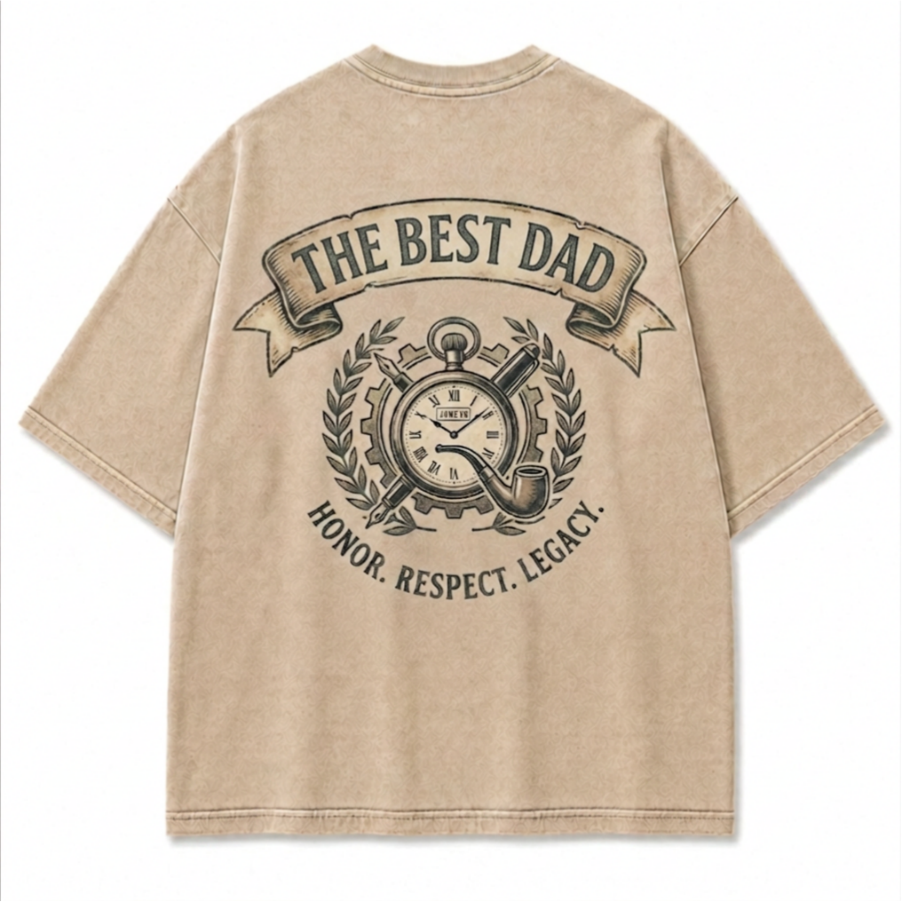 Vintage Nostalgic "The Best Dad" Washed T-Shirt