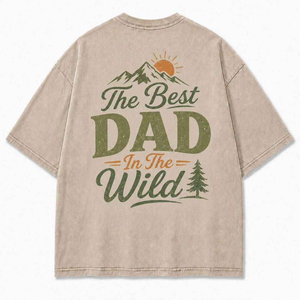The Best Dad In The Wild Washed T-Shirt