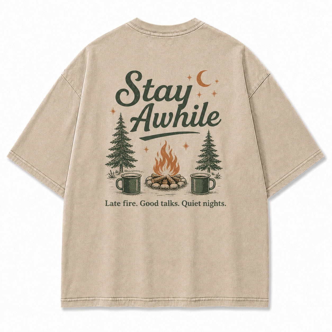 Stay Awhile Campfire Nights Graphic Tee