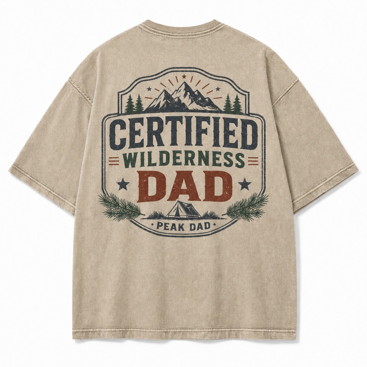 Certified Wilderness Dad Washed T-Shirt