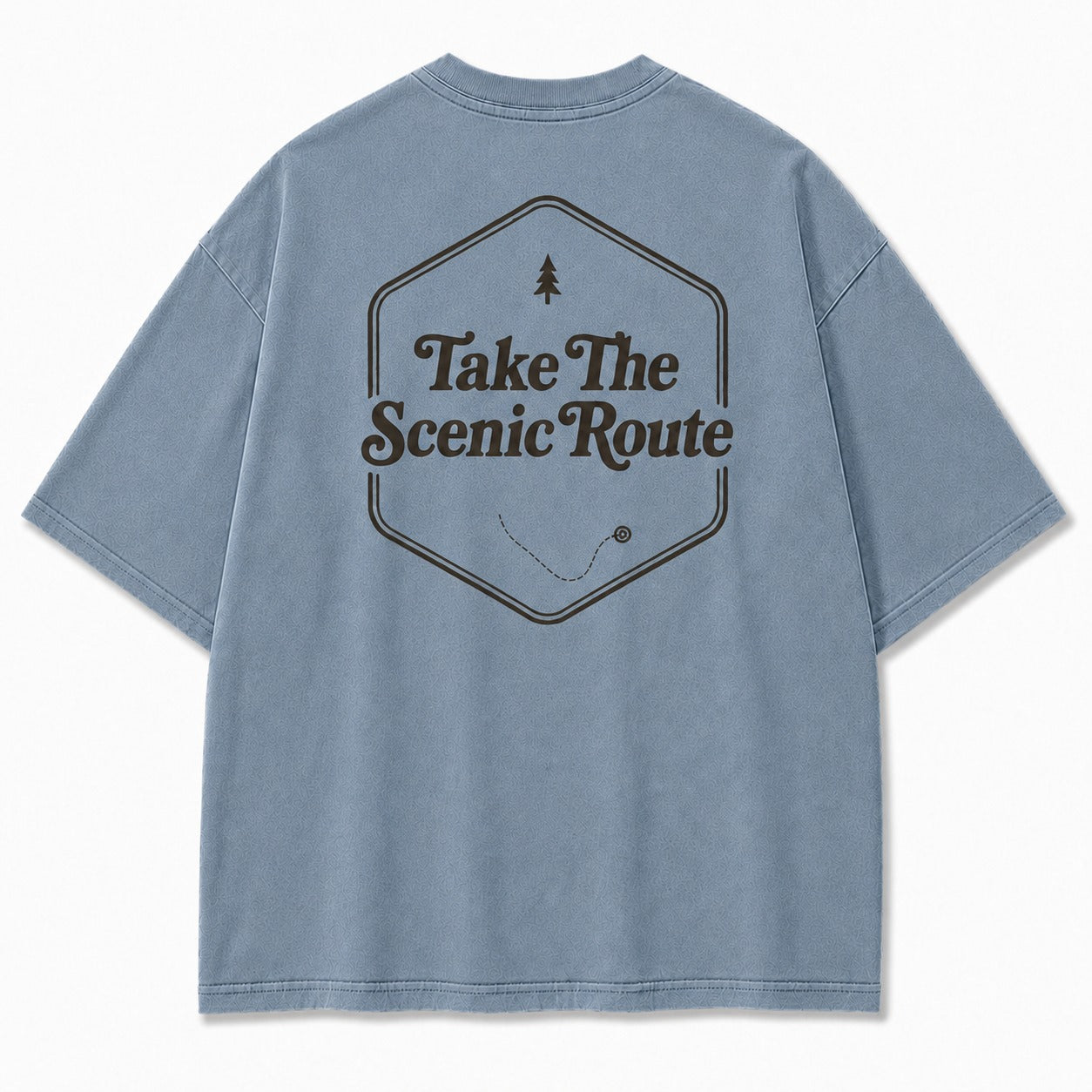 Take The Scenic Route Tee – Minimalist Adventure Graphic