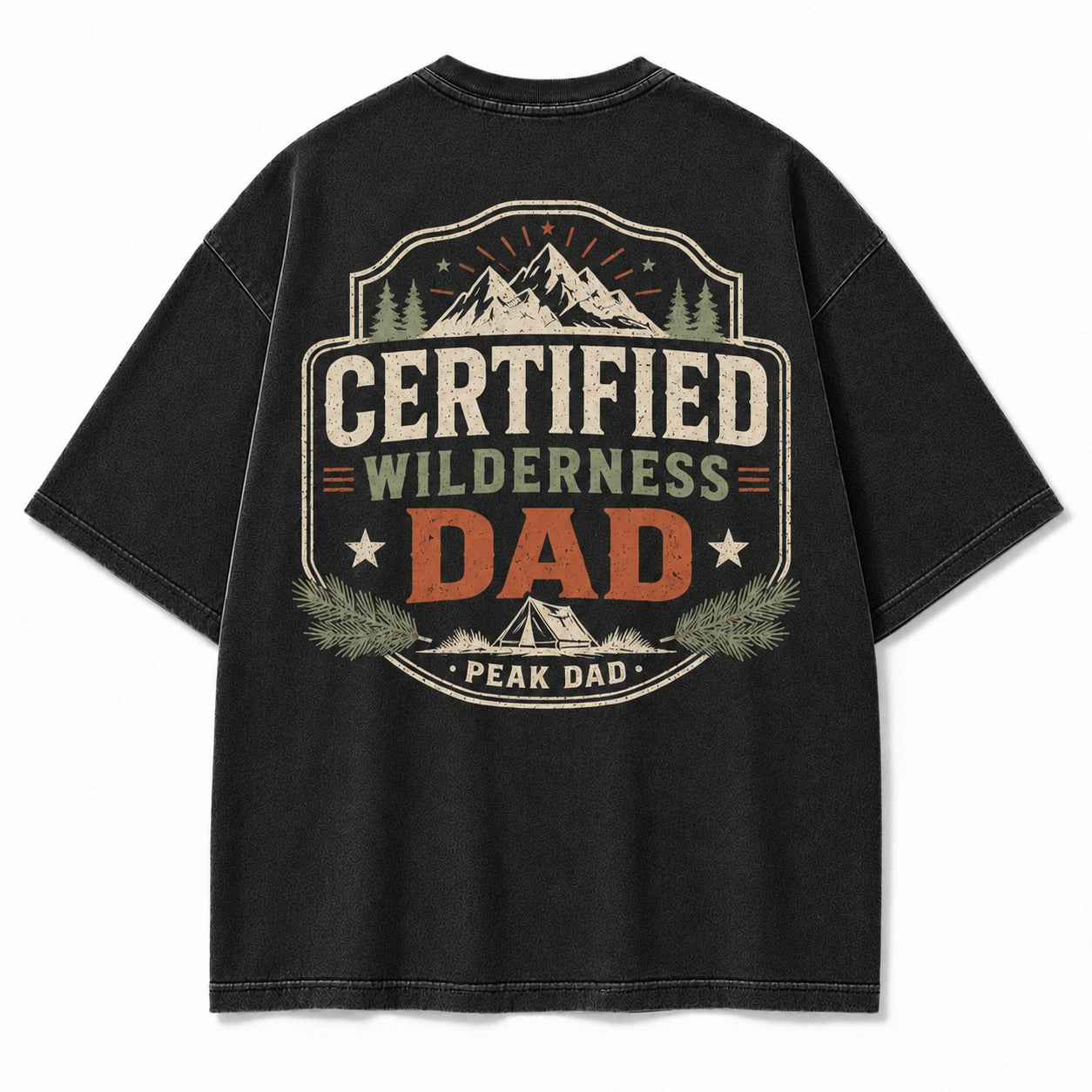 Certified Wilderness Dad Washed T-Shirt