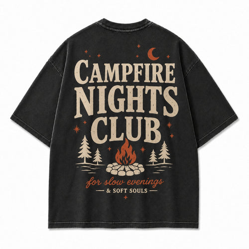 Campfire Nights Club Relaxed Graphic Tee