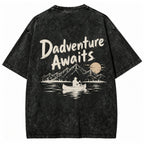 Dadventure Awaits Canoe Washed T-Shirt
