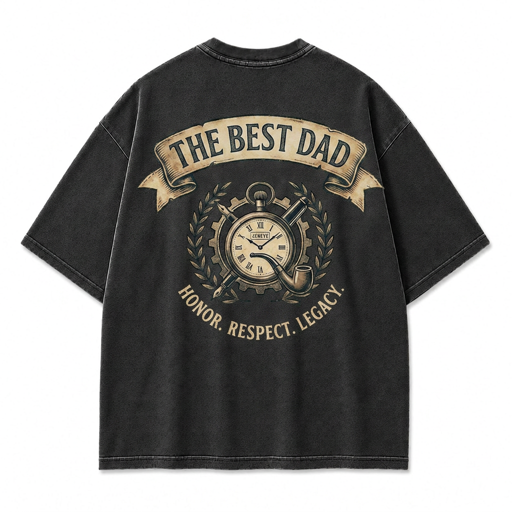 Vintage Nostalgic "The Best Dad" Washed T-Shirt