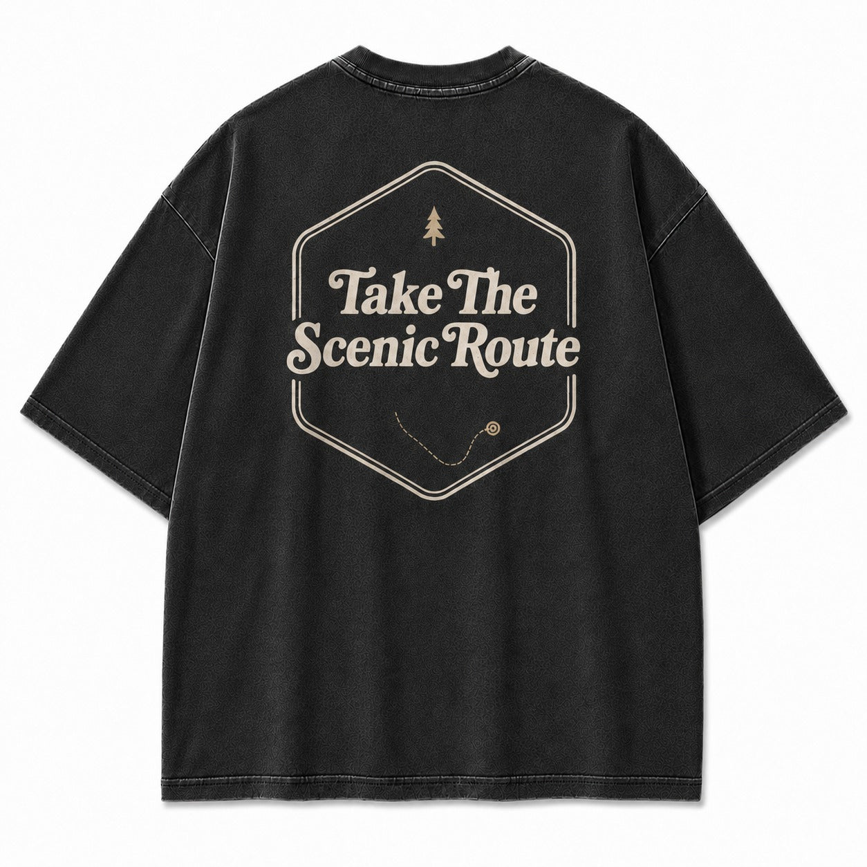 Take The Scenic Route Tee – Minimalist Adventure Graphic