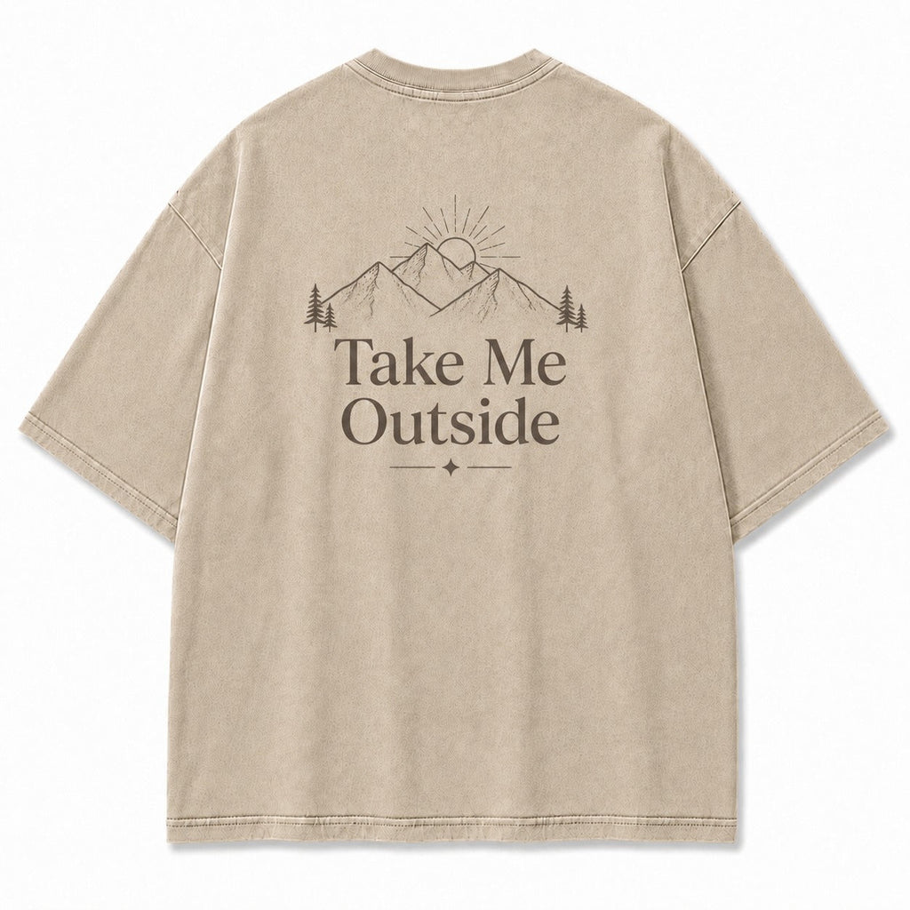 Take Me Outside Minimalist Mountain Tee