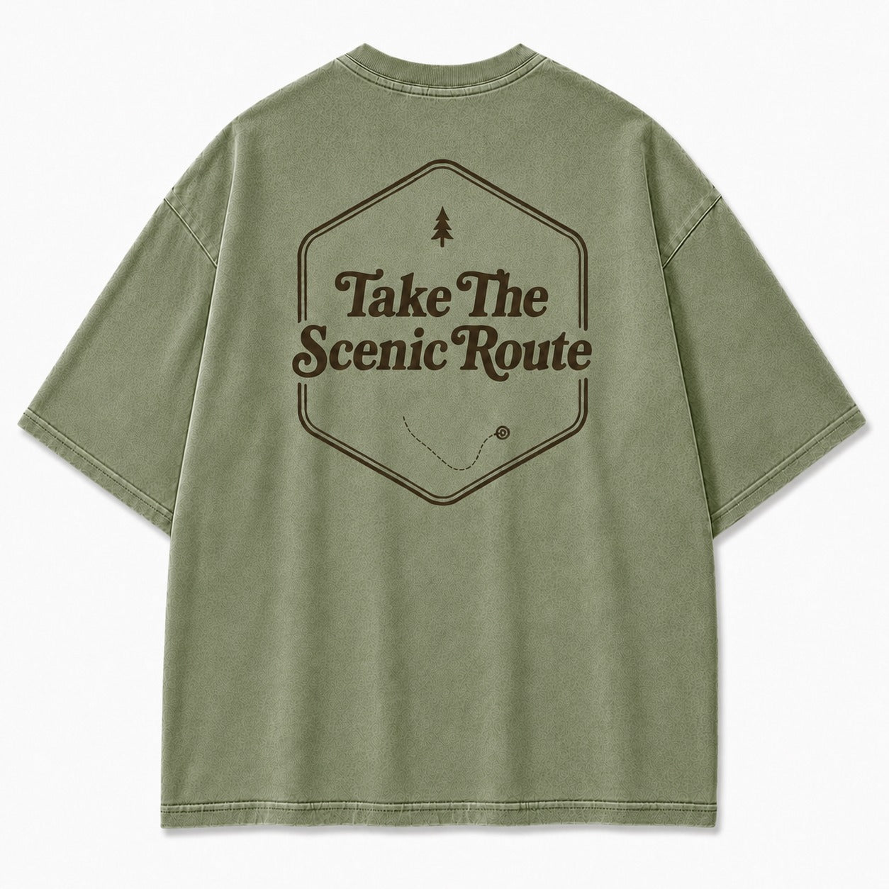 Take The Scenic Route Tee – Minimalist Adventure Graphic