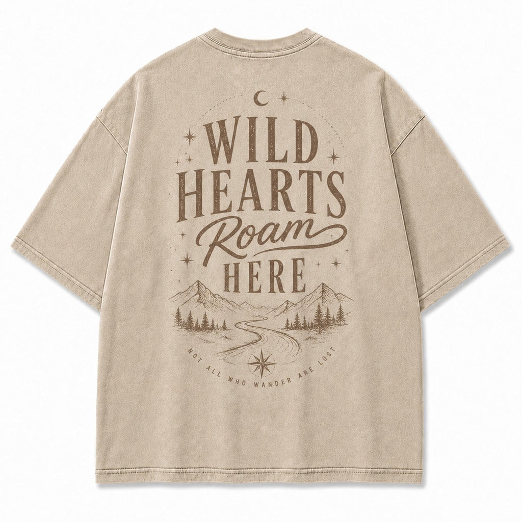 Where Wild Hearts Roam Mountain Graphic Tee