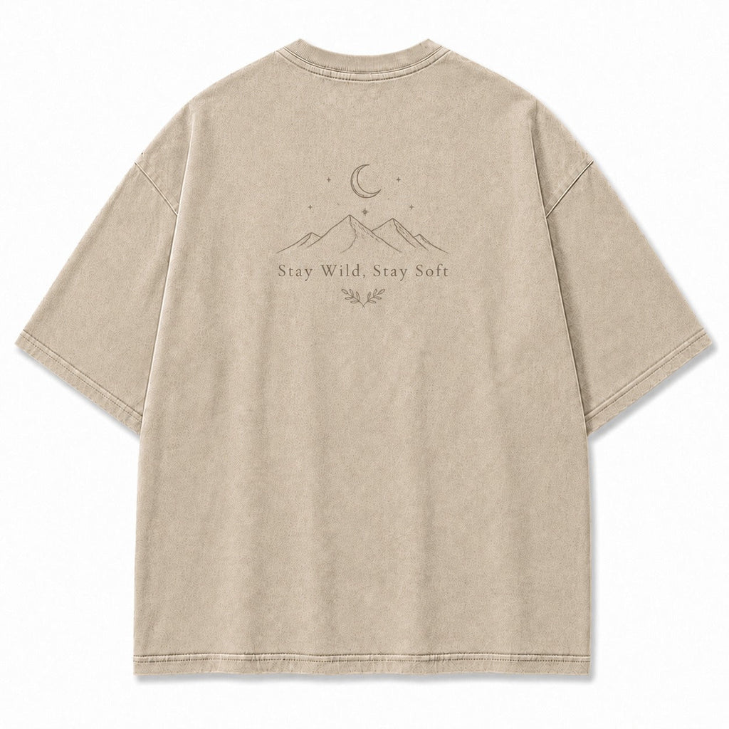 Stay Wild, Stay Soft Minimalist Mountain Tee