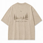 Home Is Out Here Minimalist Forest Tee