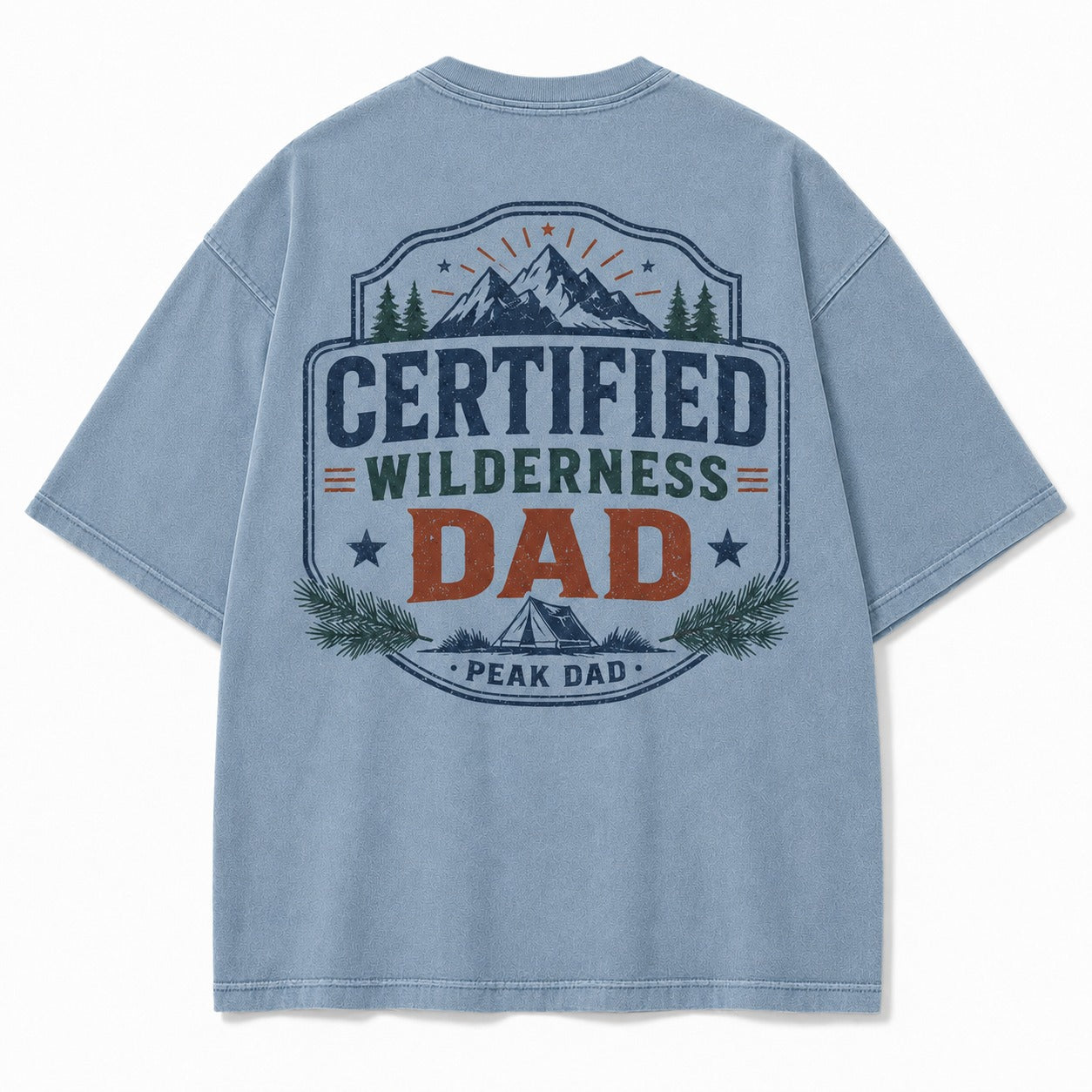 Certified Wilderness Dad Washed T-Shirt