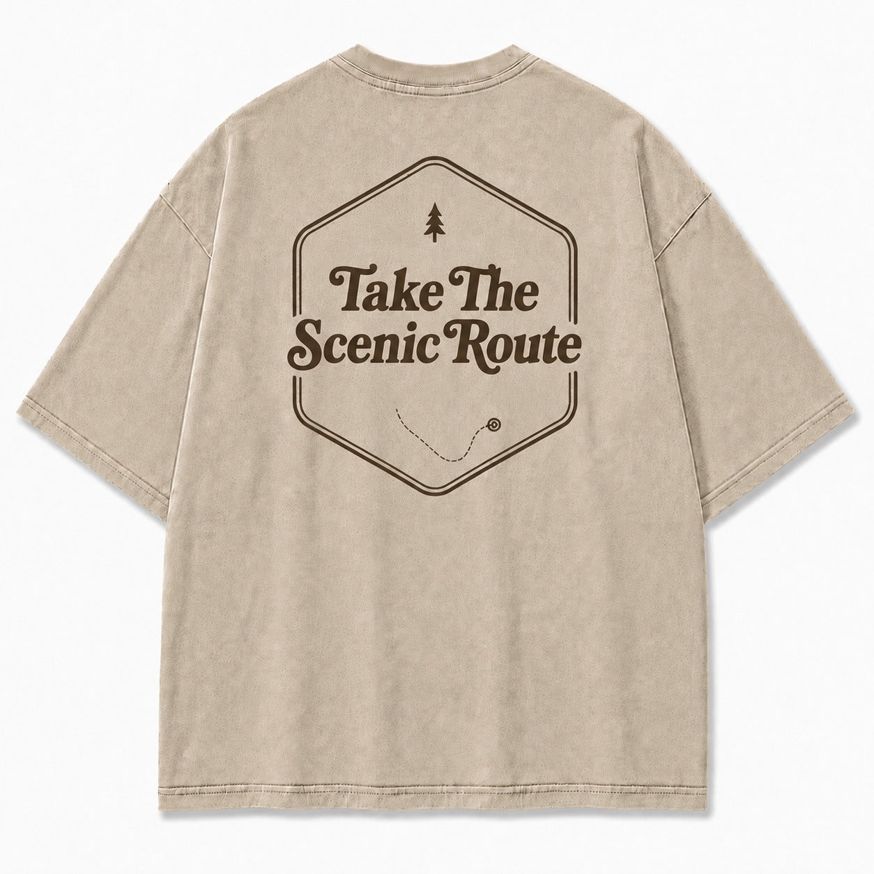 Take The Scenic Route Tee – Minimalist Adventure Graphic