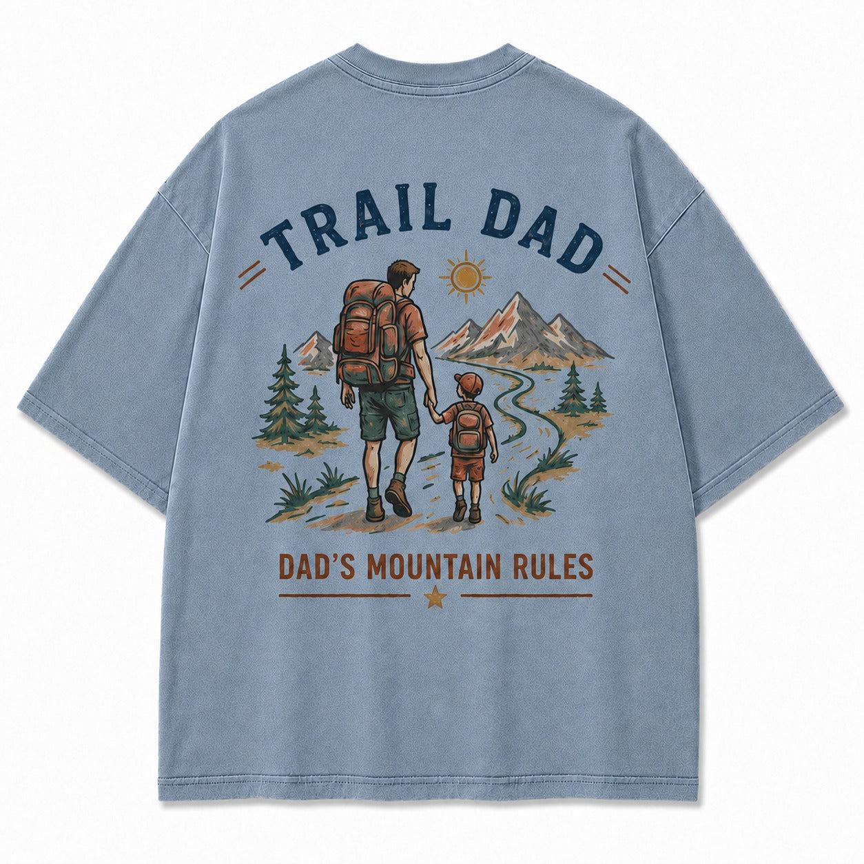 Trail Dad Mountain Rules Washed T-Shirt