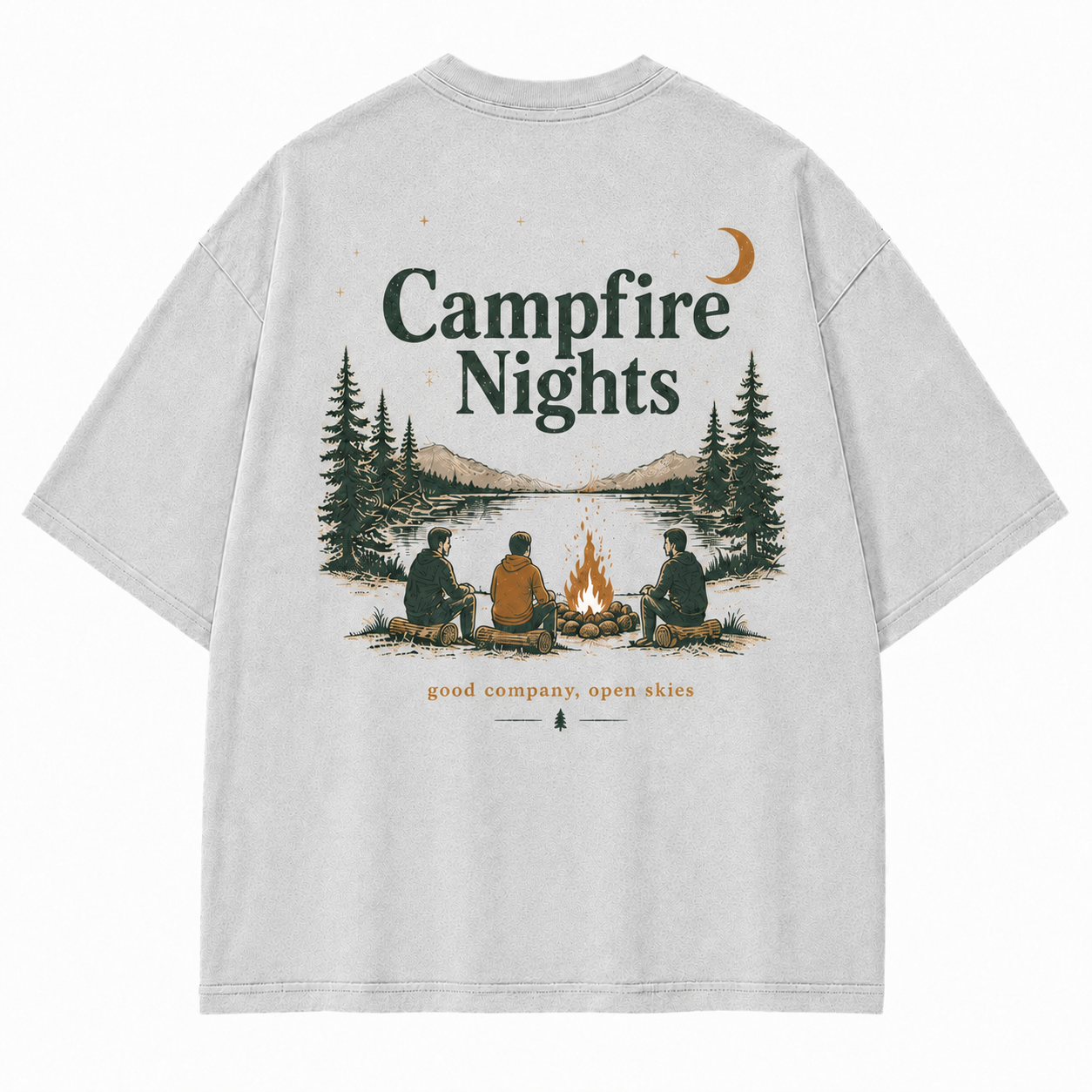 Where The Fire Feels Like Home Campfire Graphic Tee