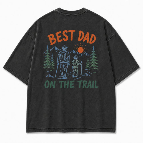 Best Dad On The Trail Outdoor Graphic Tee