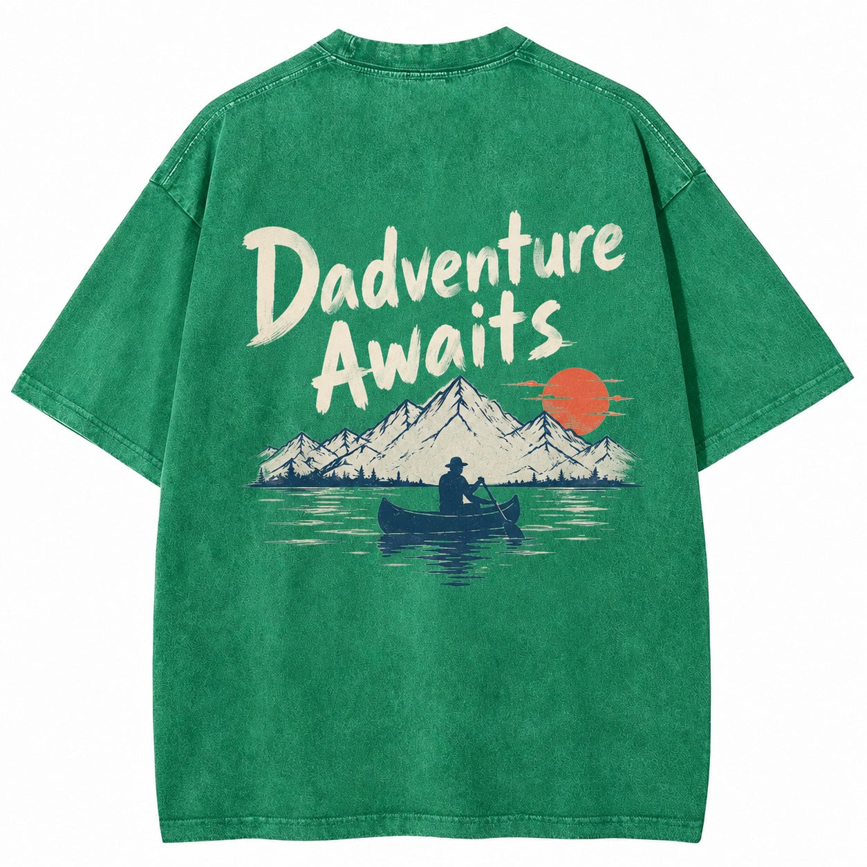 Dadventure Awaits Canoe Washed T-Shirt