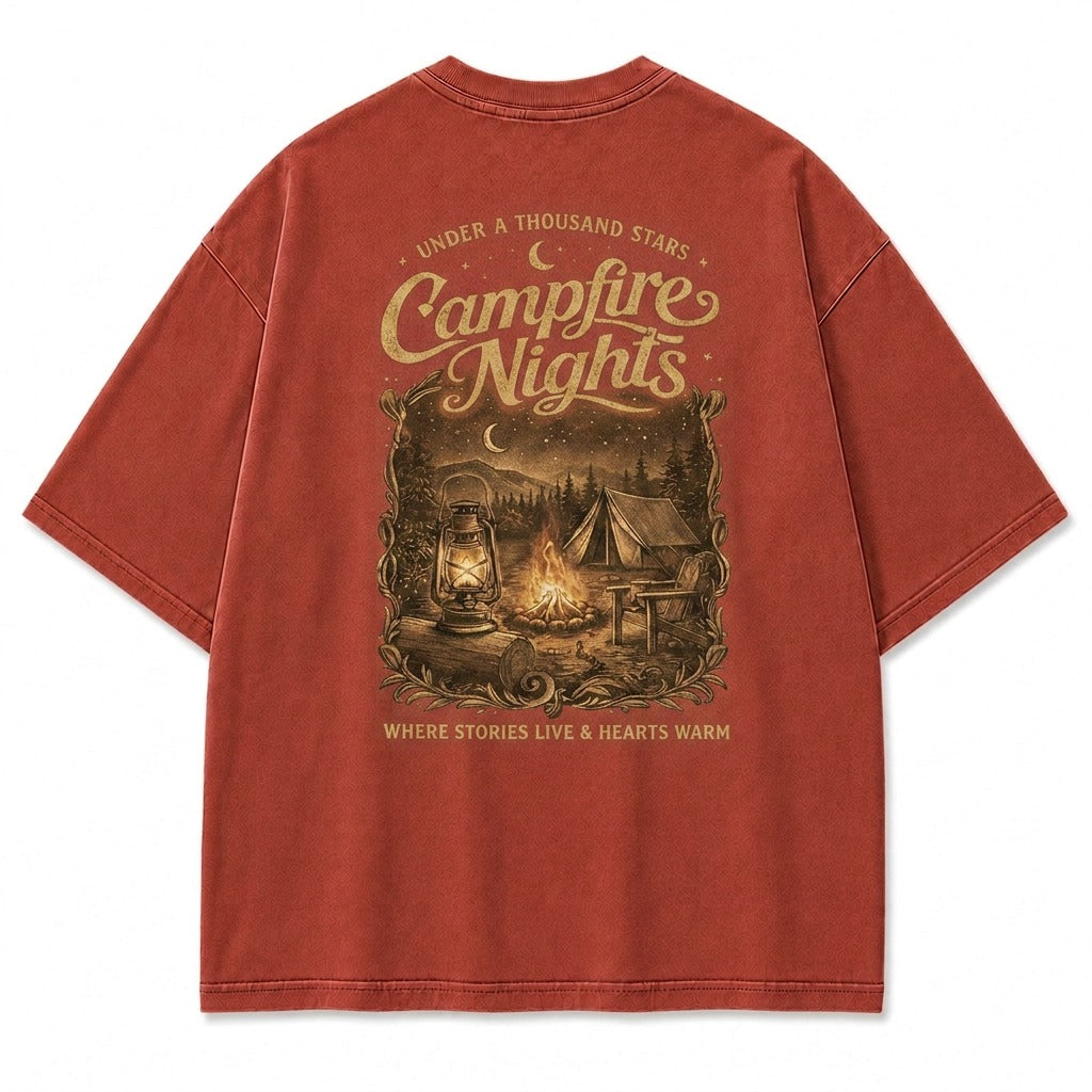 Where Stories Live Campfire Nights Graphic Tee