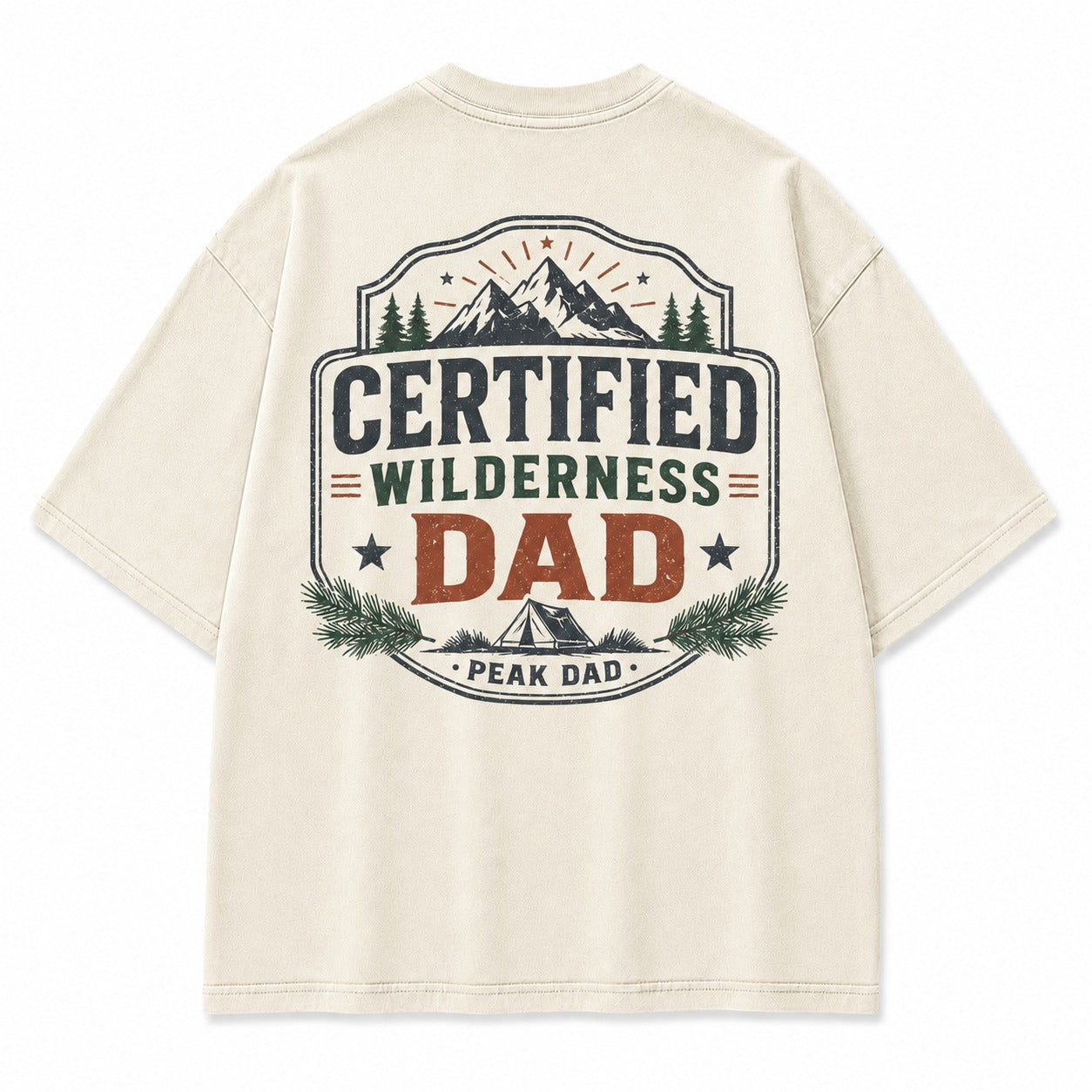 Certified Wilderness Dad Washed T-Shirt