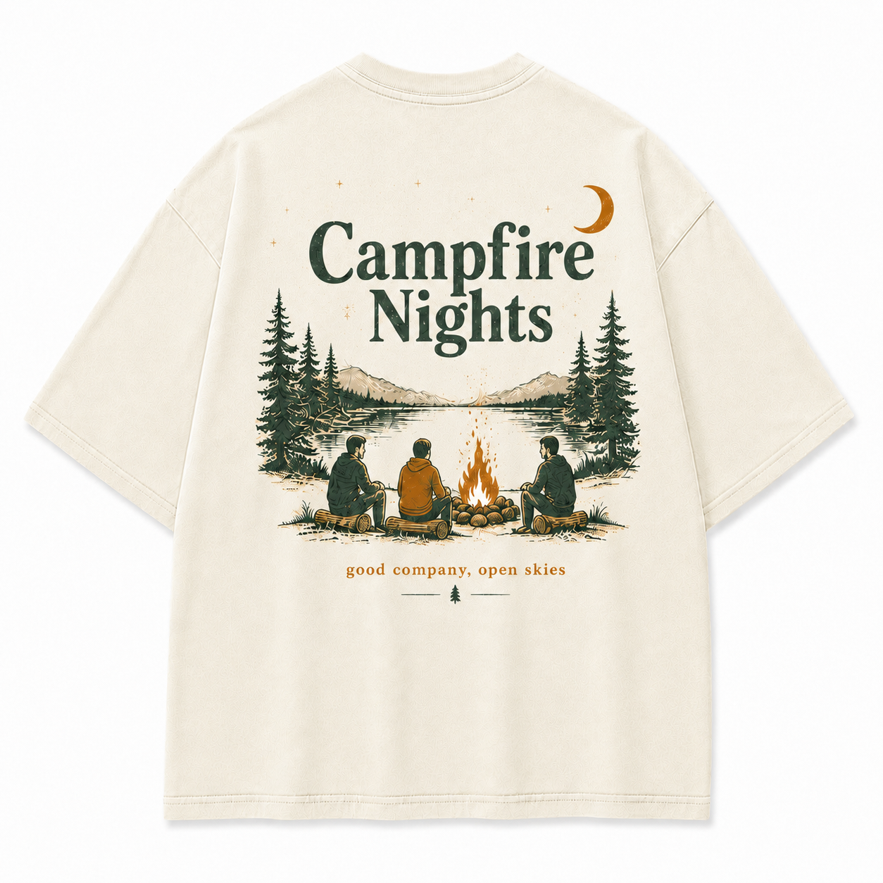 Where The Fire Feels Like Home Campfire Graphic Tee