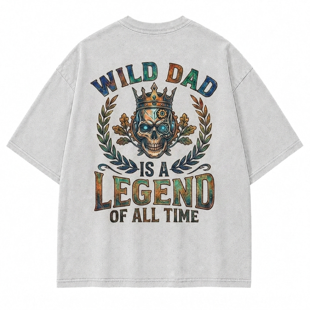 Wild Dad Skull Legend Washed T-Shirt