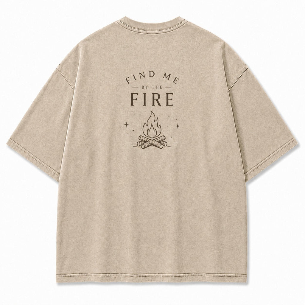 Find Me by the Fire Minimalist Campfire Tee