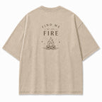 Find Me by the Fire Minimalist Campfire Tee