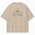 Good Nights Begin Outside Minimalist Campfire Tee