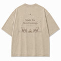 For Slow Evenings Under Open Skies Minimalist Campfire Tee