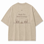 For Slow Evenings Under Open Skies Minimalist Campfire Tee