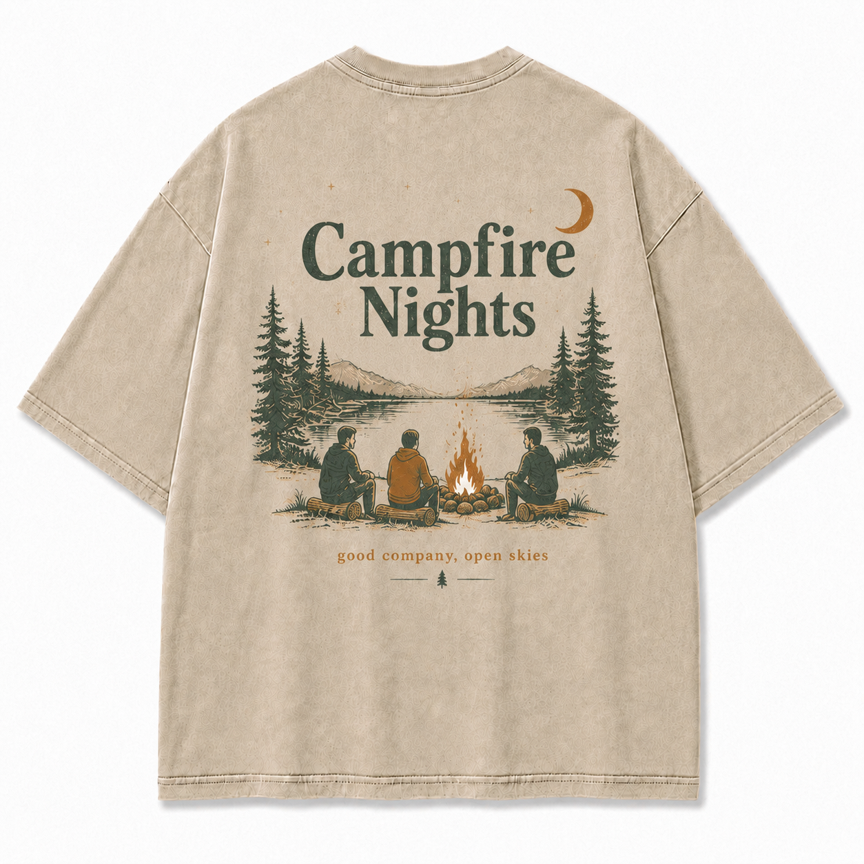 Where The Fire Feels Like Home Campfire Graphic Tee
