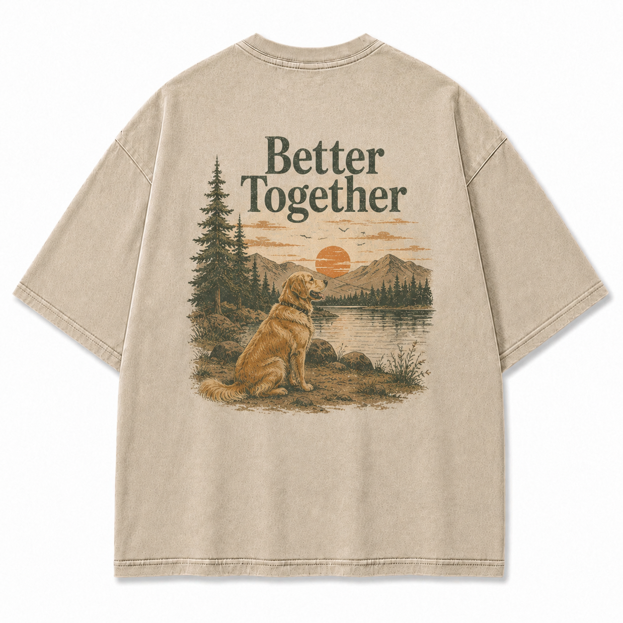 Better Together with a Golden Heart Dog Graphic Tee