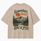 Somewhere Between Lost & Free Oversized Tee